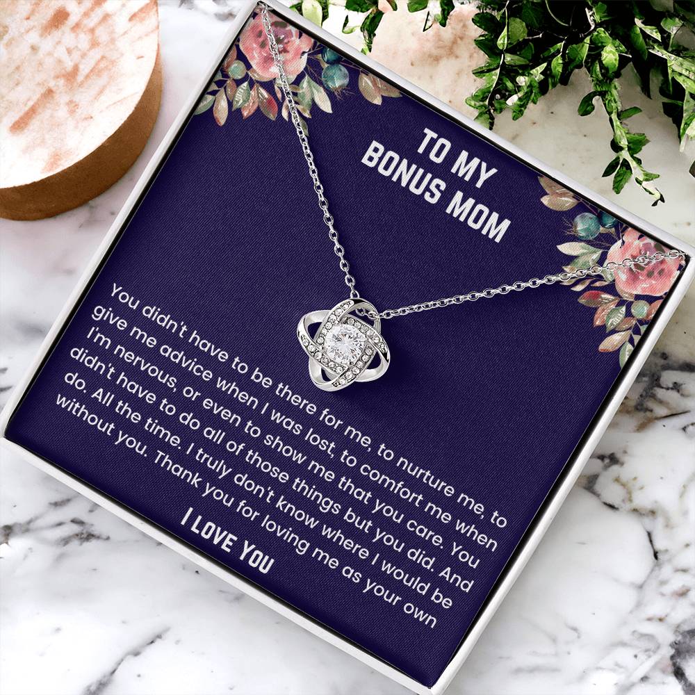 Bonus Mom - You Didn't Have To Be Love Knot Necklace