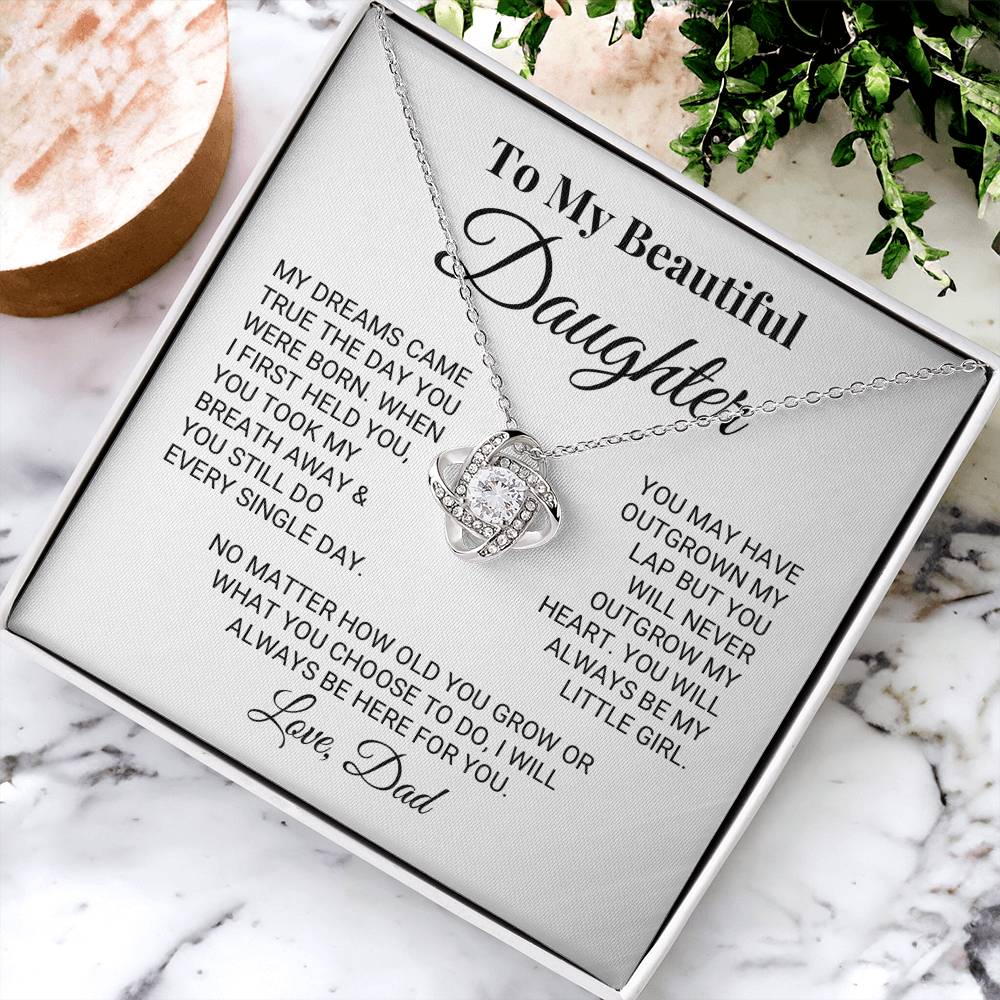 My Little Girl Daughter 1 Love Knot Necklace