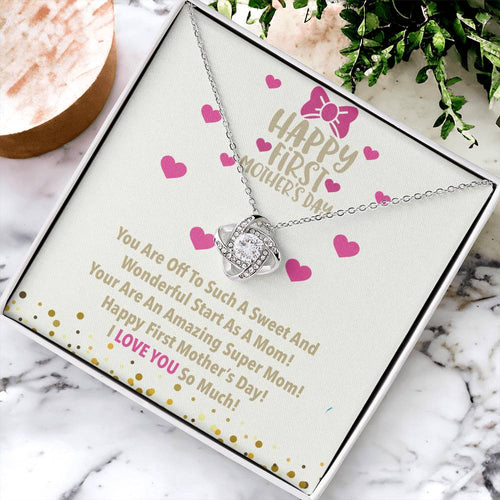 Happy First Mothers Day Love Knot Love Knot Necklace