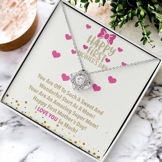 Happy First Mothers Day Love Knot Love Knot Necklace