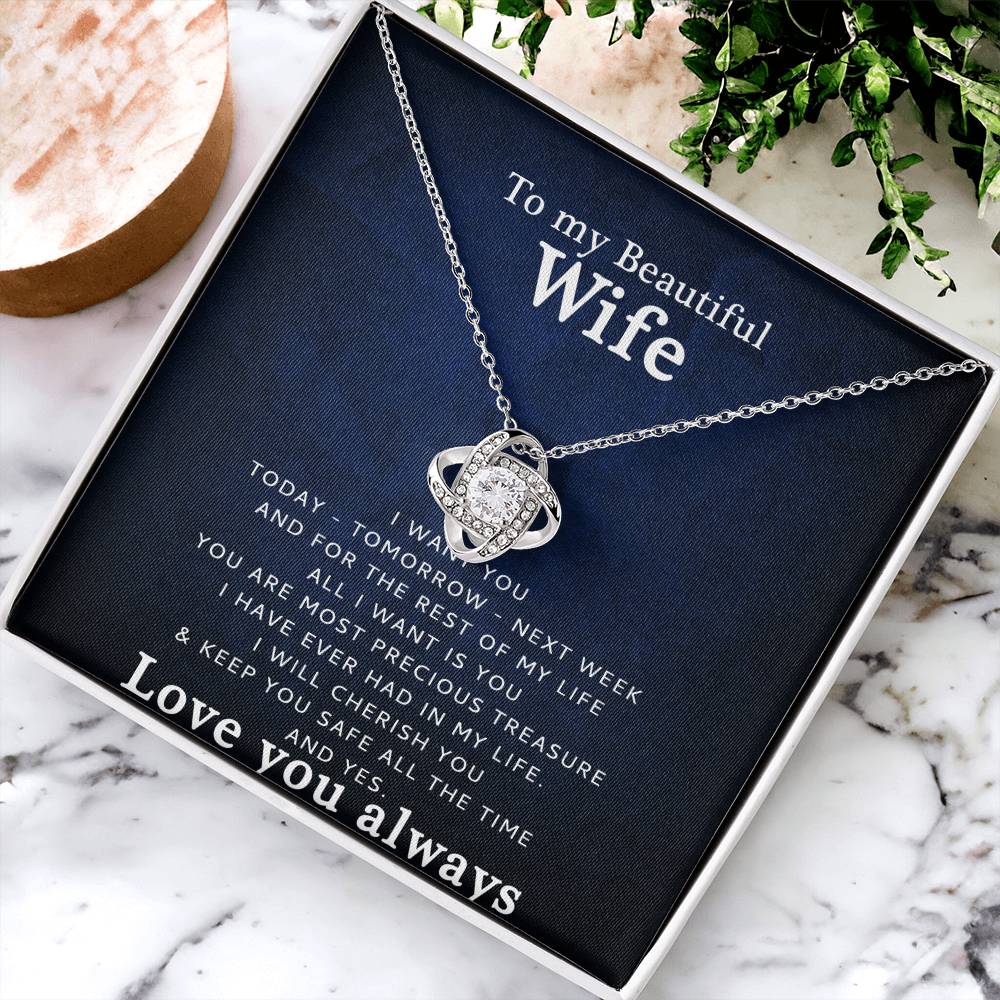 Love You  Love Knot Necklace