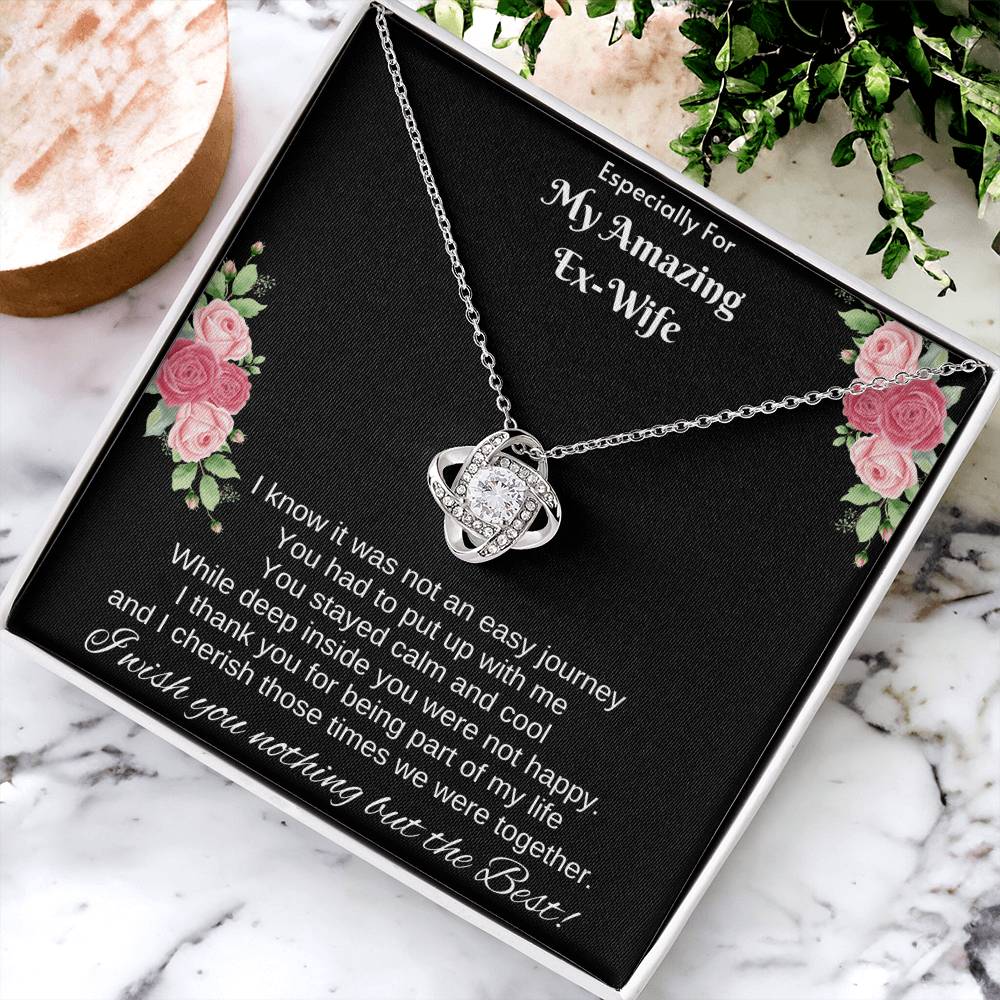 The  Ex-Wife Divorced Departing Gift Former Wife For My Ex Birthday Mother's Day Breakup Gift Friendship P Love Knot Necklace