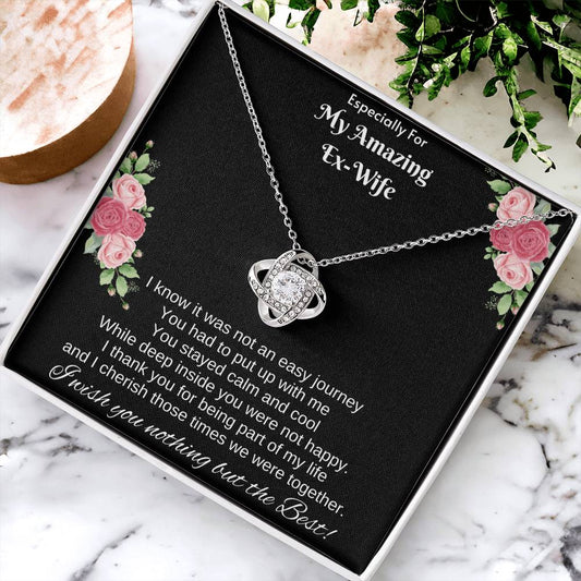 The  Ex-Wife Divorced Departing Gift Former Wife For My Ex Birthday Mother's Day Breakup Gift Friendship P Love Knot Necklace
