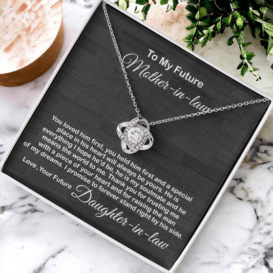 Love Knot Necklace For Mother In Law- Mother's Day Gift For Mother-In-Law Gift For Mother In Law From Daughter In Law 1 Love Knot Necklace