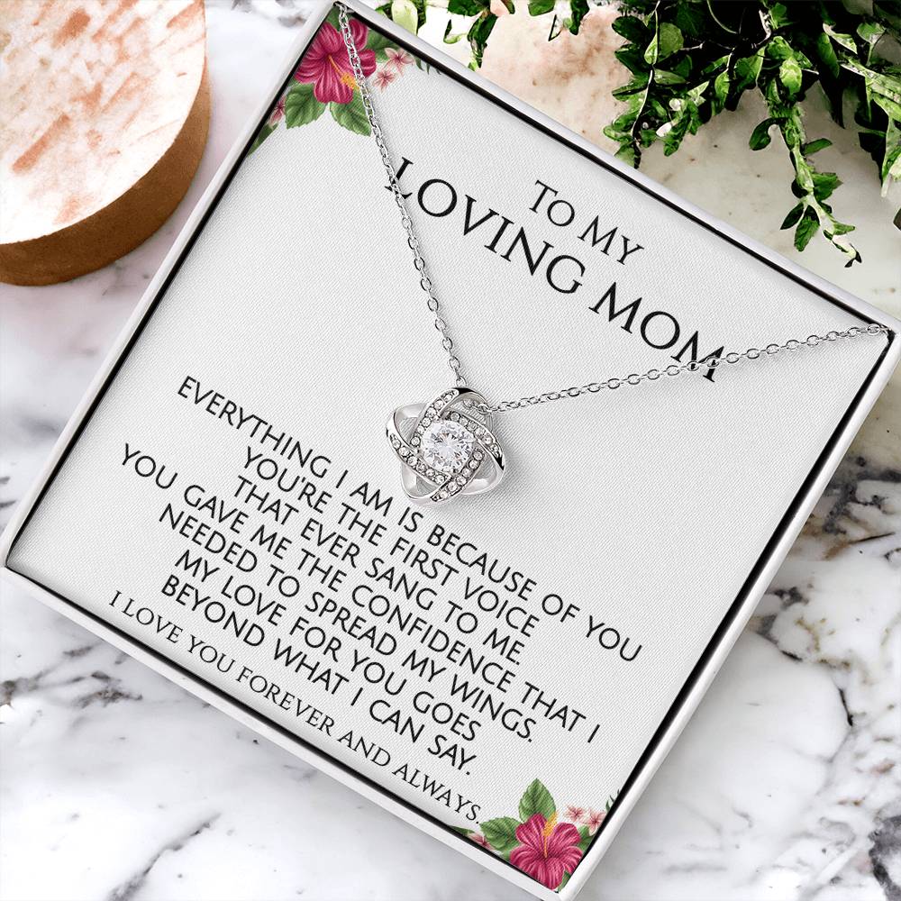 To My Loving Mom Necklace 1 Love Knot Necklace