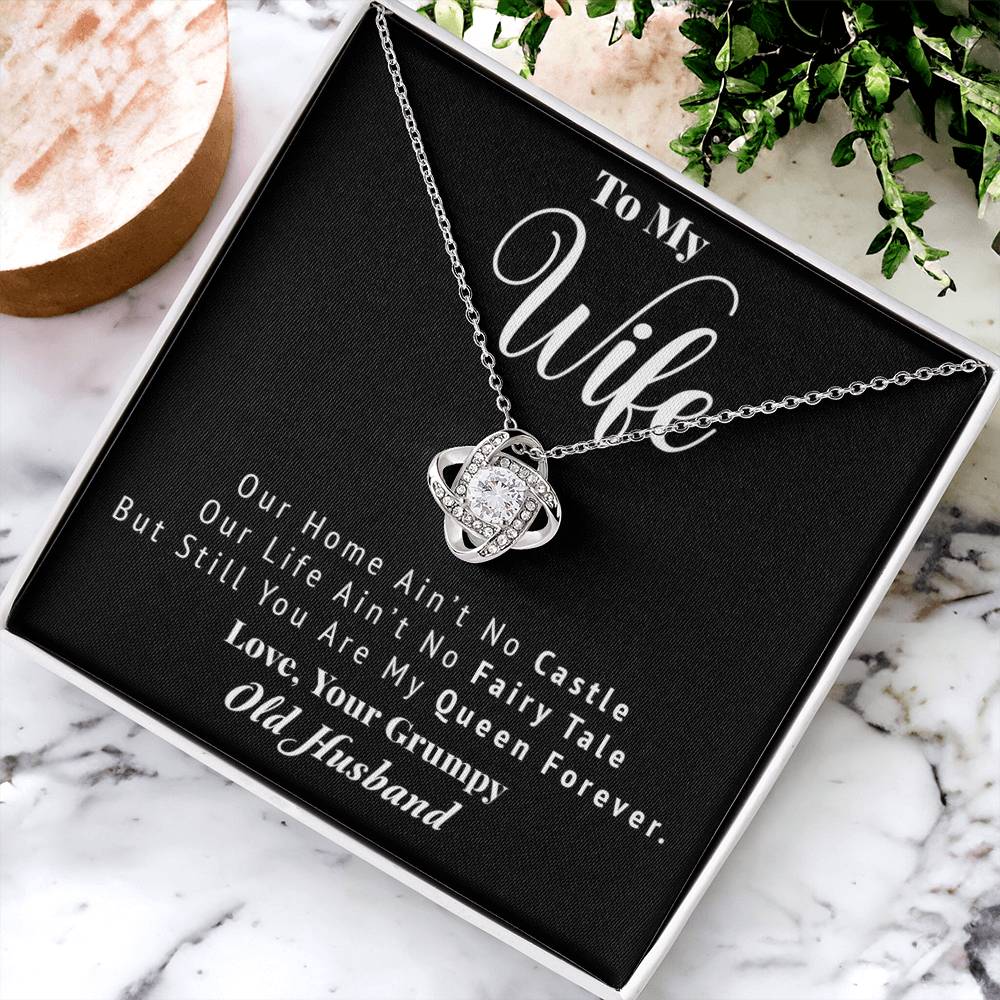 Love Your Grumpy H Love Knot Necklace