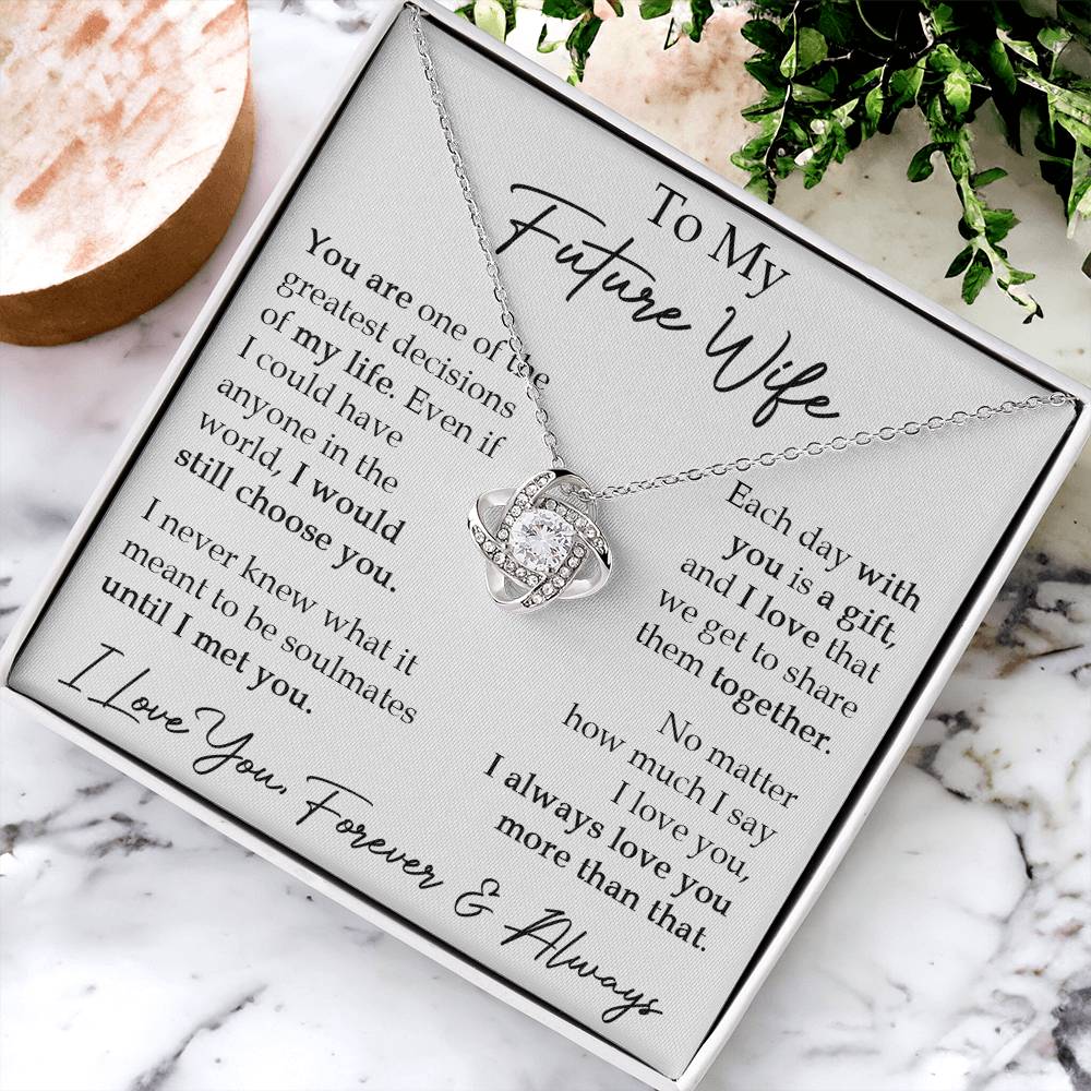 Gift For Future Wife Girlfriend Gift Sentimental Necklace For Her Anniversary Gift Birthday Gift Promise Gift F Love Knot Necklace