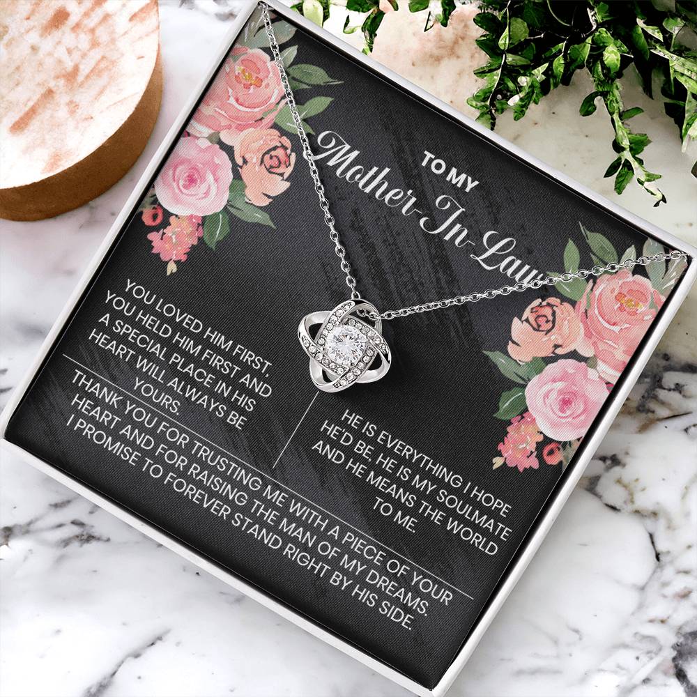 To My Mother-In-Law Thank You The Love Knot Necklace 1 Love Knot Necklace