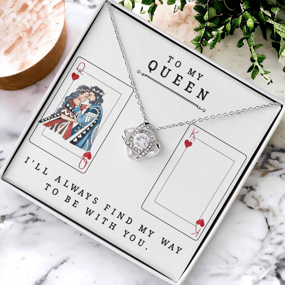 I'll Always Find My Way To Be With  Love Knot Necklace