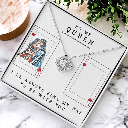 I'll Always Find My Way To Be With  Love Knot Necklace