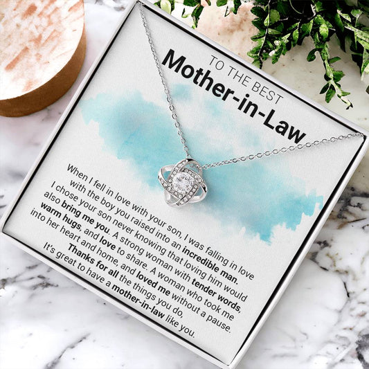 Gift For Mother-In-Law - Without A Pause - Love Knot Love Knot Necklace