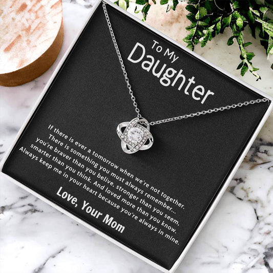 Gift For Daughter From Mom Daughter Mother Necklace Daughter Gift From Mom To My Daughter Daughters Birthday Unique Grown Up Daughter 1 Love Knot Necklace