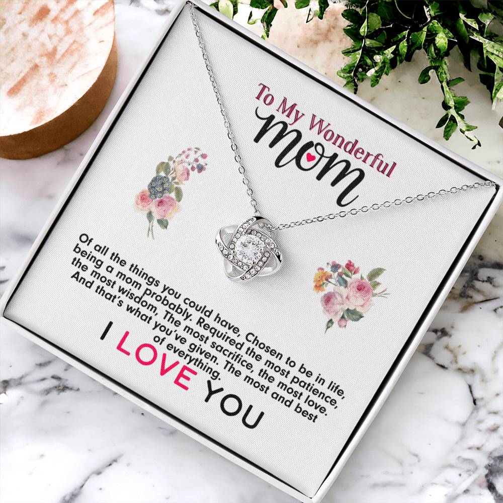 Gift For Mom - Love Knot Necklace 3 Love Knot Necklace