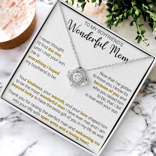 Gift For Boyfriend's Mom - Everything I Hope - Love Knot Love Knot Necklace