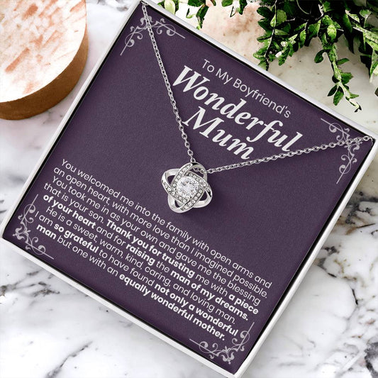 To My Boyfriend's Wonderful Mum - The Love Knot Necklace 1 Love Knot Necklace