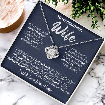 Gift For Wife - Being First The Mother Love Knot Necklace Love Knot Necklace