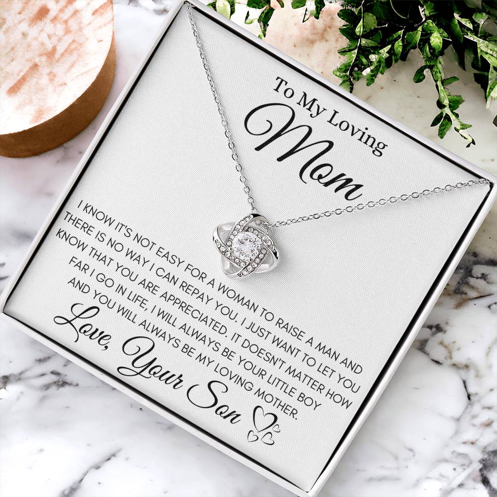 To My Loving Mom ?? - Love Knot Necklace Love Knot Necklace