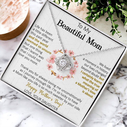 Gift For Mom - True Meaning - Love Knot Love Knot Necklace