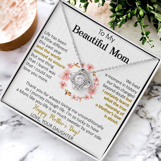 Gift For Mom - True Meaning - Love Knot Love Knot Necklace