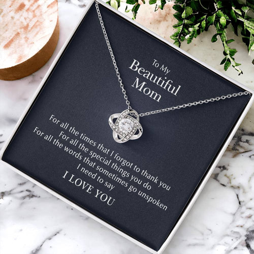 My Beautiful Mom Love Knot Necklace