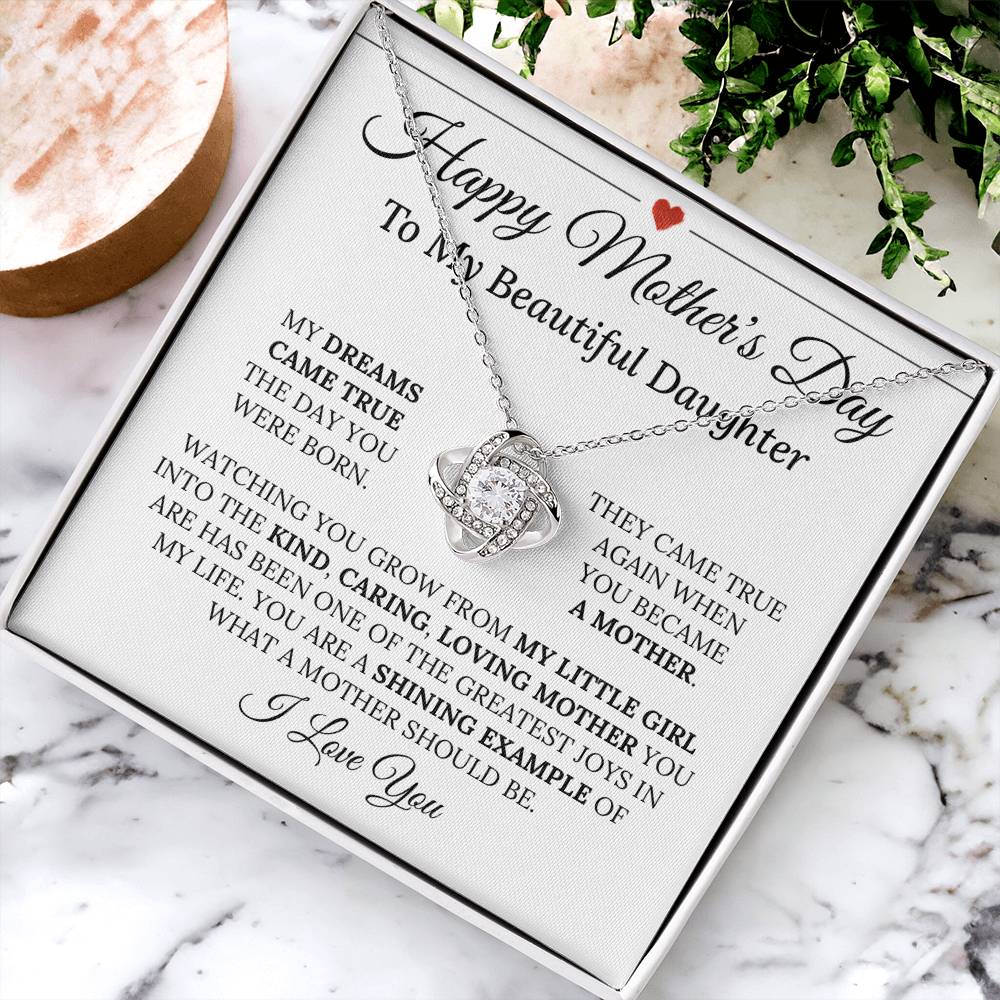 Heartfelt Mother's Day Gift For Daughter 4 Love Knot Necklace