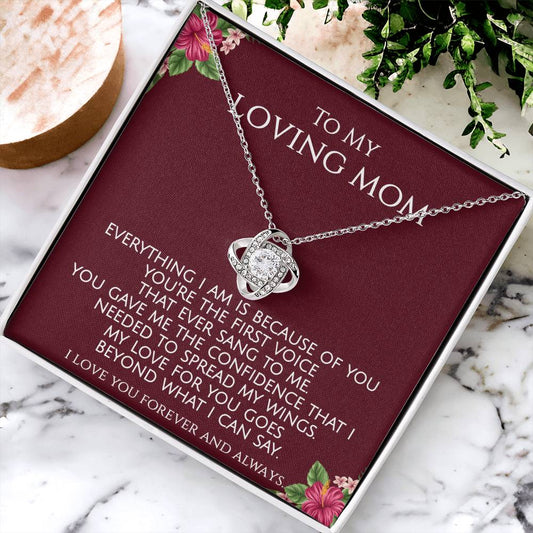 To My Loving Mom Necklace Love Knot Necklace