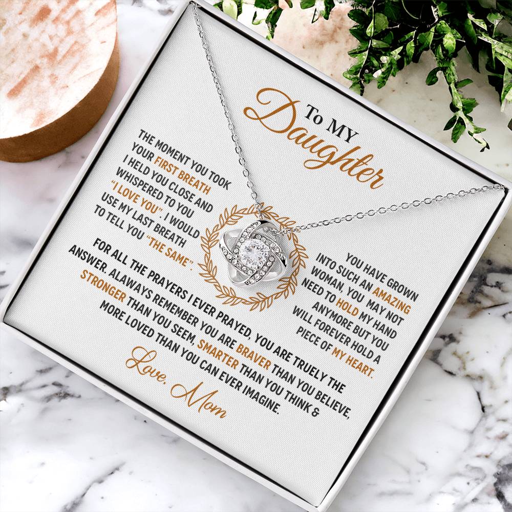 To My Daughter Love Knot Necklace?? Love Knot Necklace