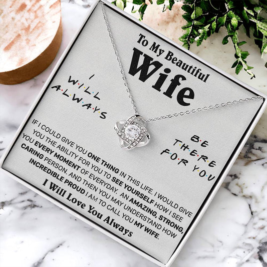 Gift For Wife Be There See You Everyday Love Knot Necklace Love Knot Necklace