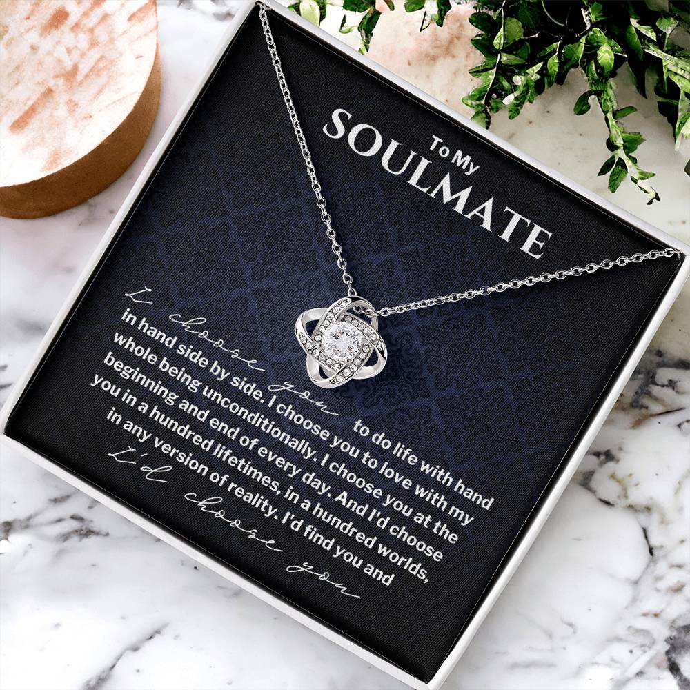 Soulmate - I Choose  Love Knot Necklace