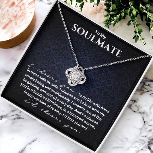 Soulmate - I Choose  Love Knot Necklace