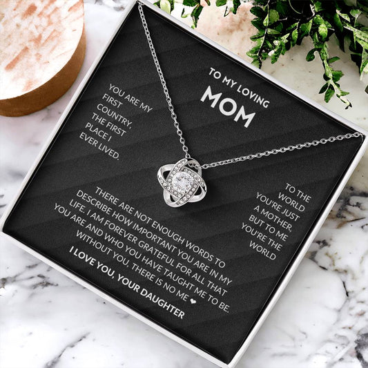 Without You There's No Me - Mother's Day Ne Love Knot Necklace
