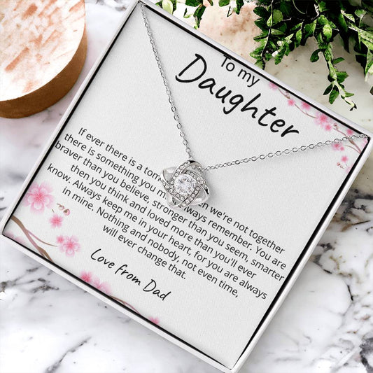 To My Daughter - Love Knot Necklace