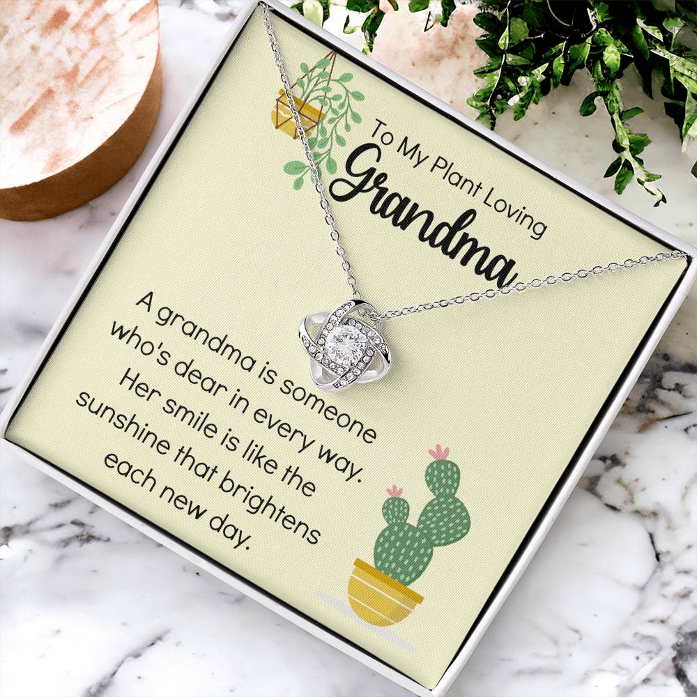 Plant Loving Gifts For Mothers Day Presents For Grandma Birthday Plant Lover Gift From Granddaughter Necklace Gift From Grandkids 1 Love Knot Necklace