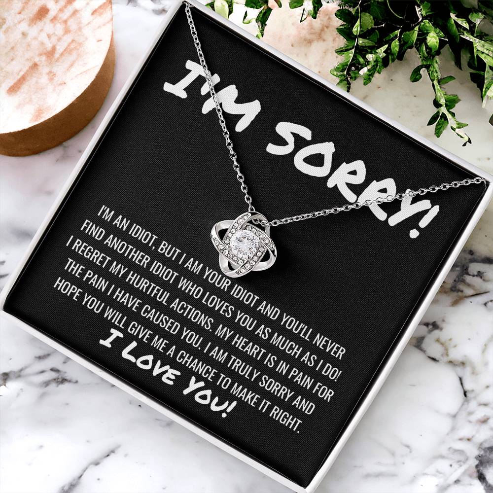 Sorry Apology Necklace 2 Love Knot Necklace