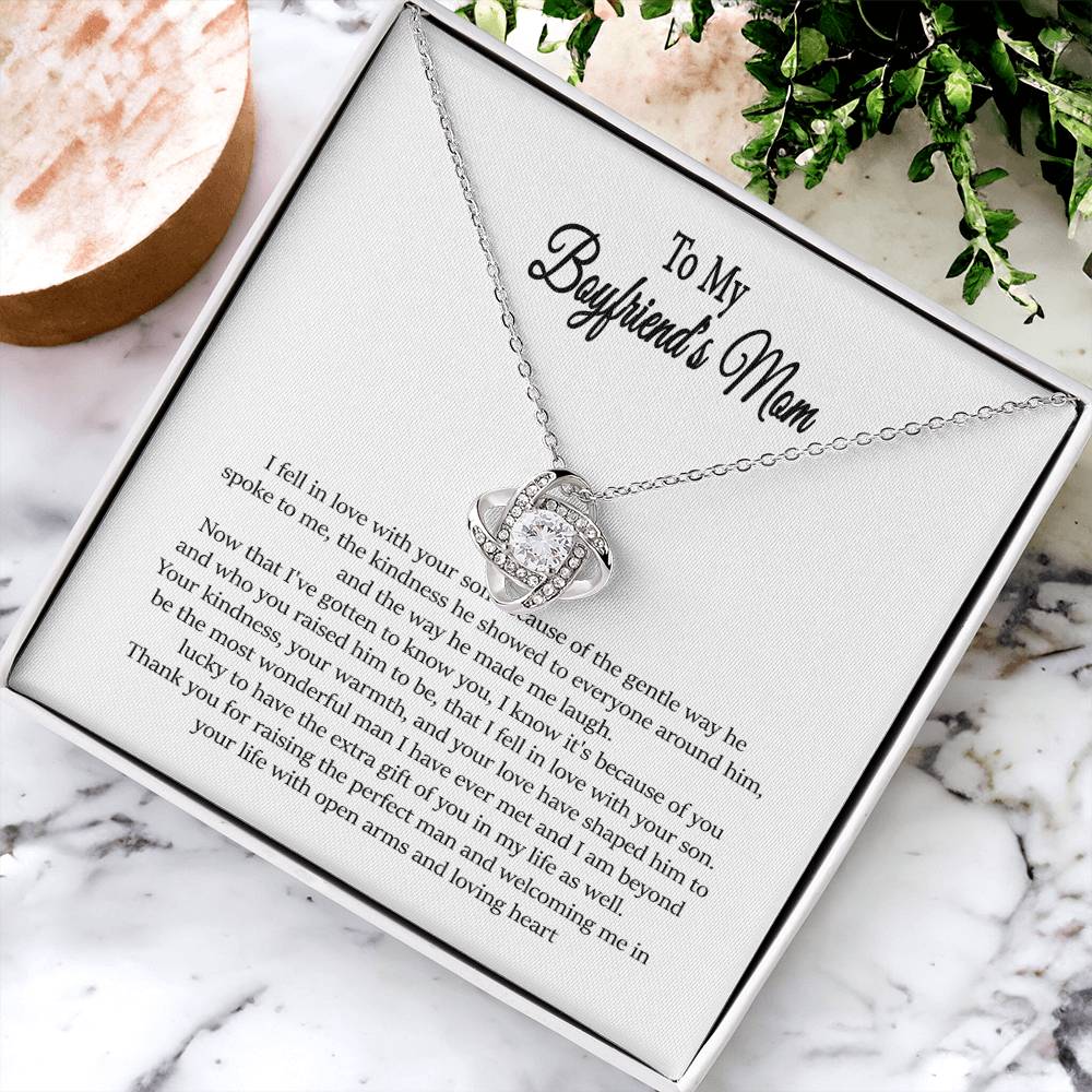 To My Boyfriend's Mom Boyfriend's Mom Gift To My Boyfriends Mom Gift Mother's Day Gift Birthday  Love Knot Necklace