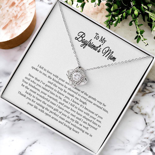 To My Boyfriend's Mom Boyfriend's Mom Gift To My Boyfriends Mom Gift Mother's Day Gift Birthday  Love Knot Necklace