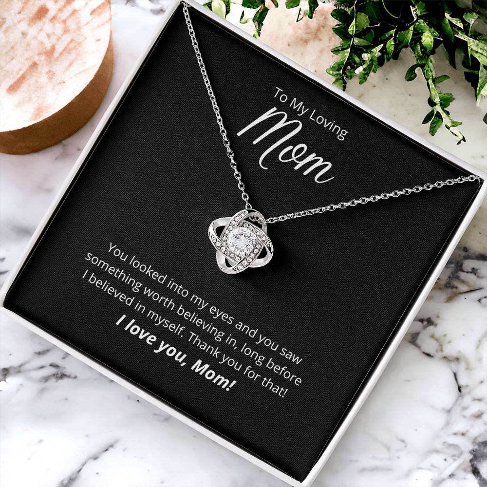 Thank You For Believing In Me ?? Love Knot Necklace