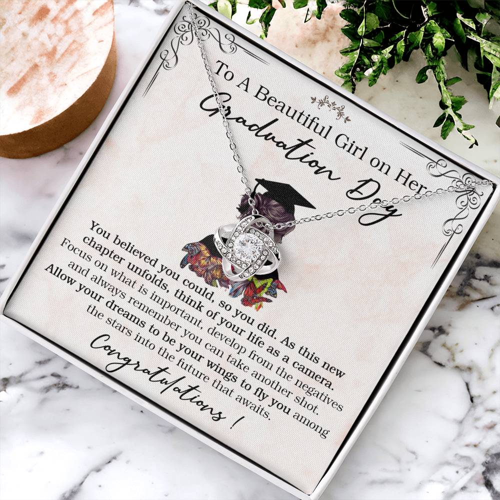 Graduation Gift For Her High School College Graduation Daughter Graduation Jewelry Gift Love Knot Necklace