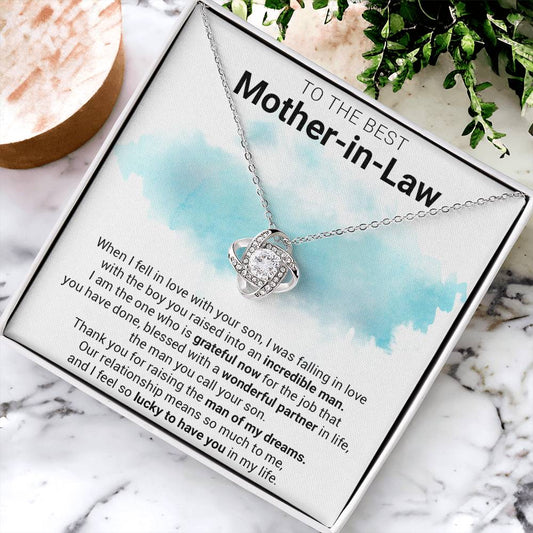 Gift For Mother-In-Law - Wonderful Partner - Love Knot Love Knot Necklace