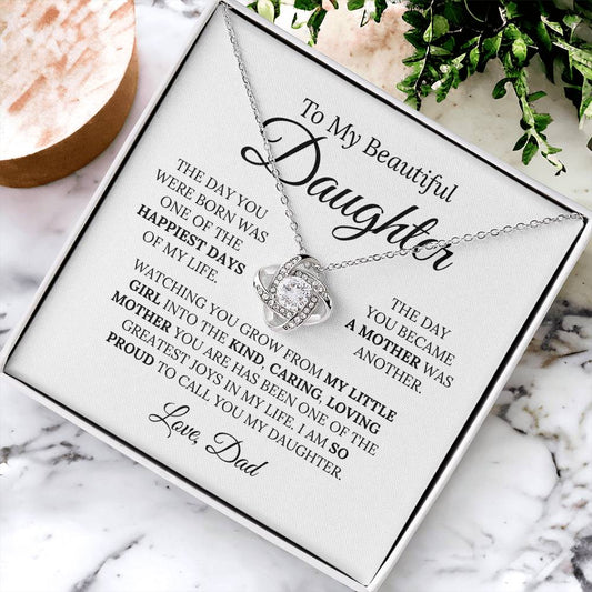 Heartfelt Mother's Day Gift For Daughter v2 Love Knot Necklace
