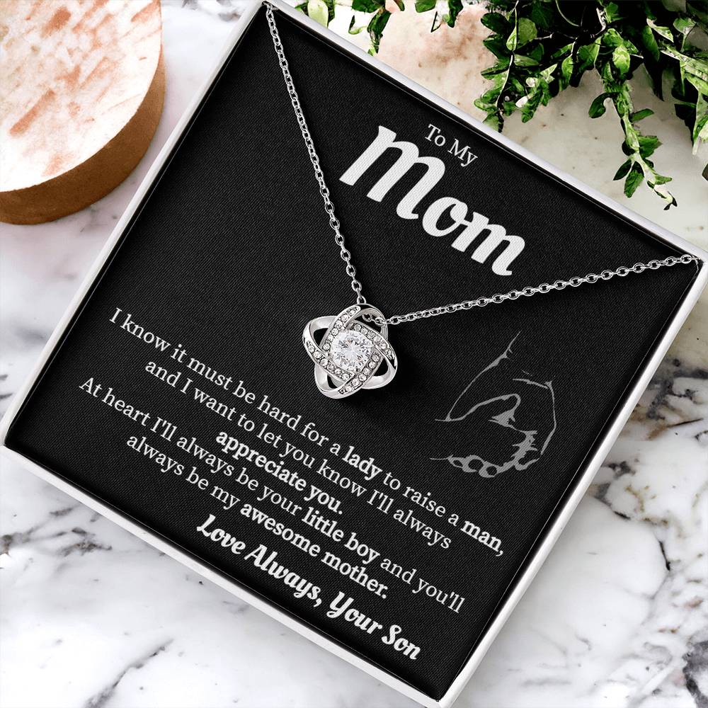 Mom - Love Always Necklace Love Knot Necklace