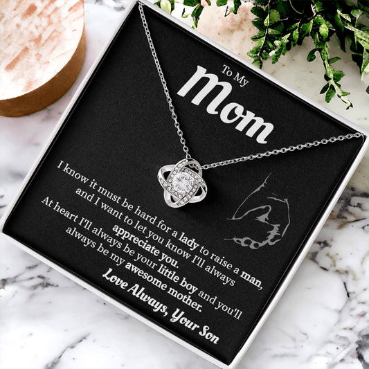 Mom - Love Always Necklace Love Knot Necklace