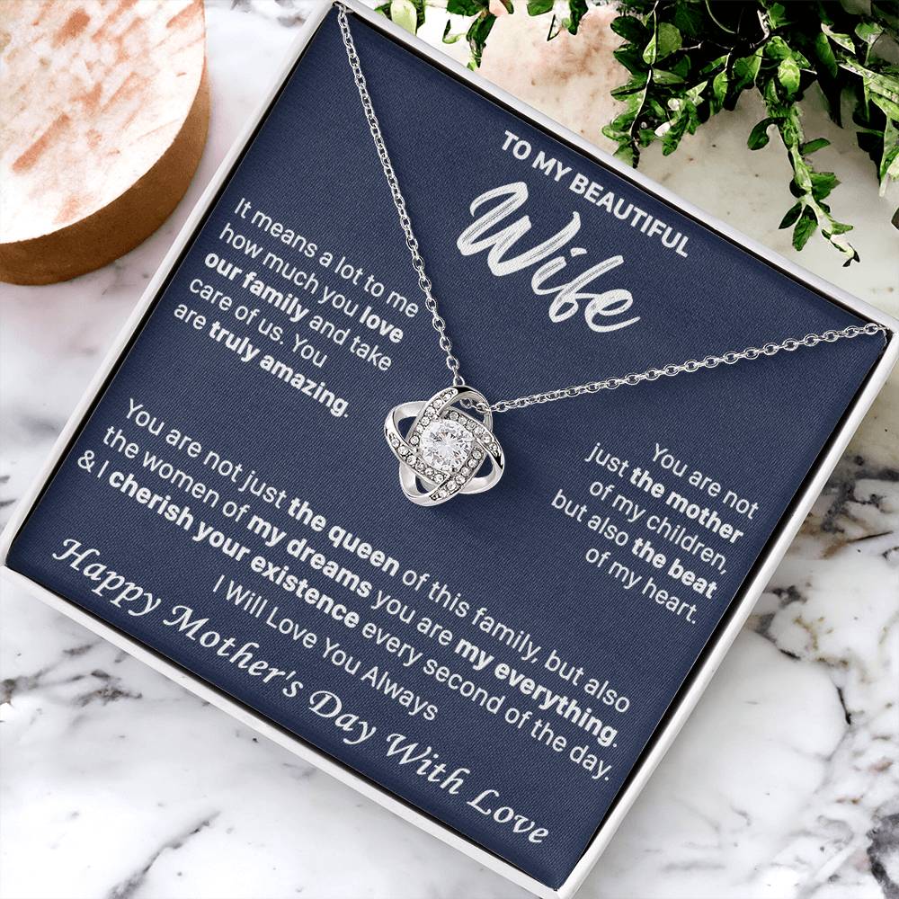 Gift For Wife Amazing The Mother Happy Love Knot Necklace Love Knot Necklace