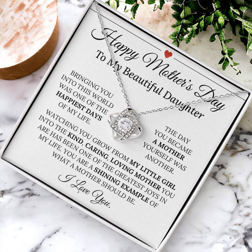 Heartfelt Mother's Day Gift For Daughter 2 Love Knot Necklace