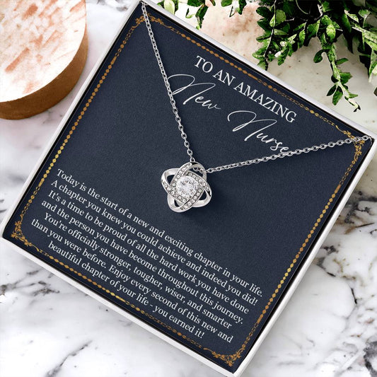 Graduation Gift Necklace For Her Nurse Graduation Gift Graduation Gift For Nurse Class O Love Knot Necklace