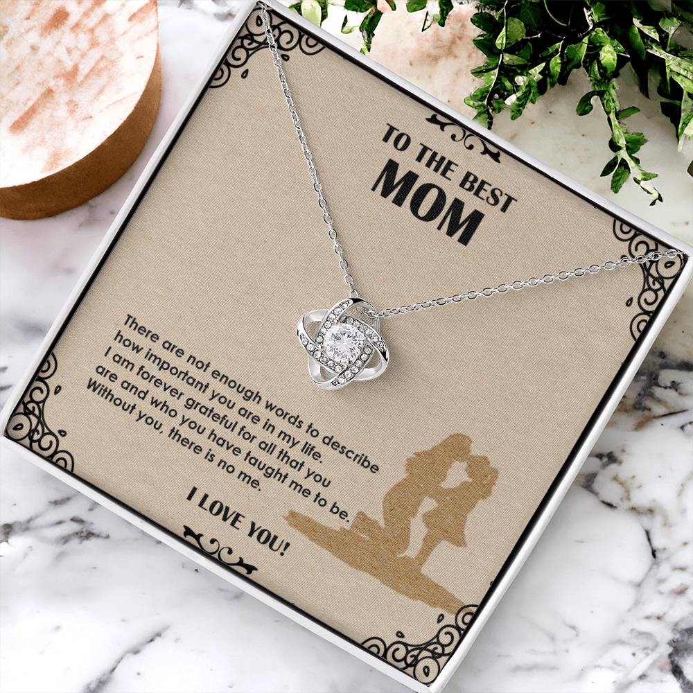 Mom Necklace Best Mom – To My Mom Best Necklace – Love Knots – Necklace With Gift Box Love Knot Necklace