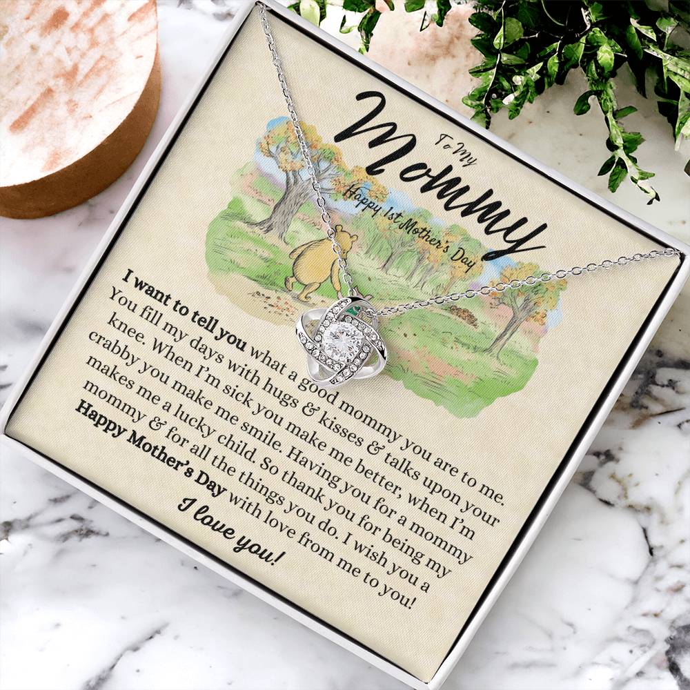 Mothers Day Gifts From Baby 1St Time Mothers Day Gift Mothers Day Necklace Gifts First Time Mom Mothers Day Gift From Baby Love Knot Necklace