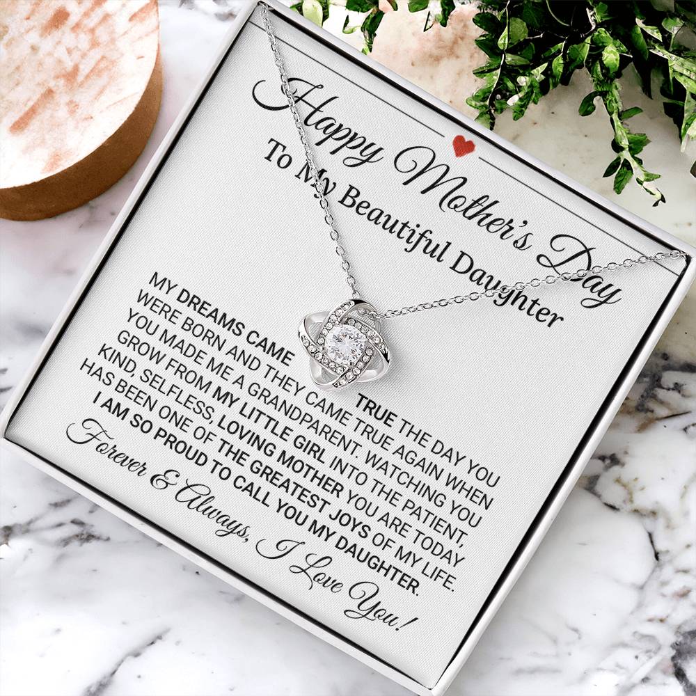 Mother's Day Gift For Daughter 1 Love Knot Necklace