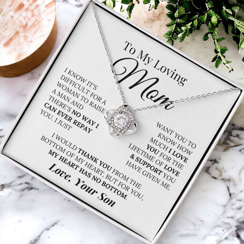 Heartfelt Mother's Day Gift For Mom Love Knot Necklace 6