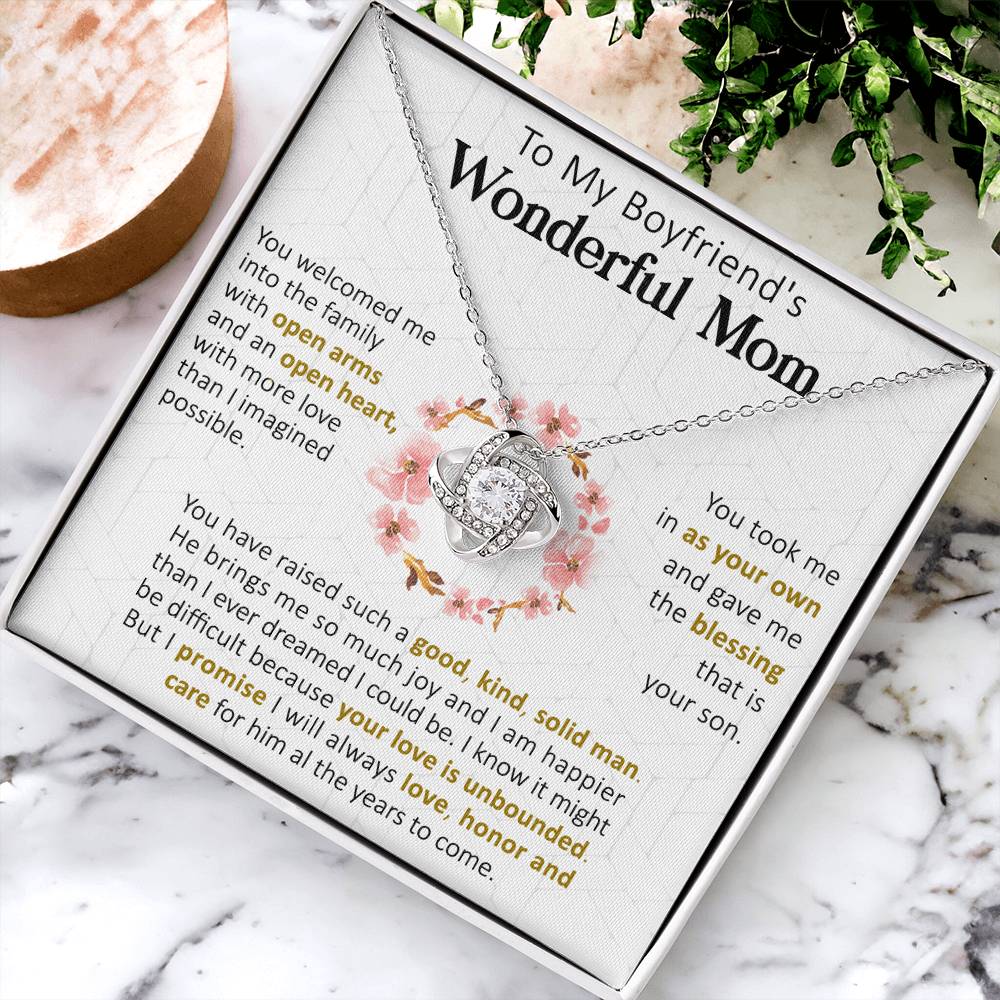 Gift For Boyfriend's Mom Welcomed Solid Man Love Knot Necklace Love Knot Necklace